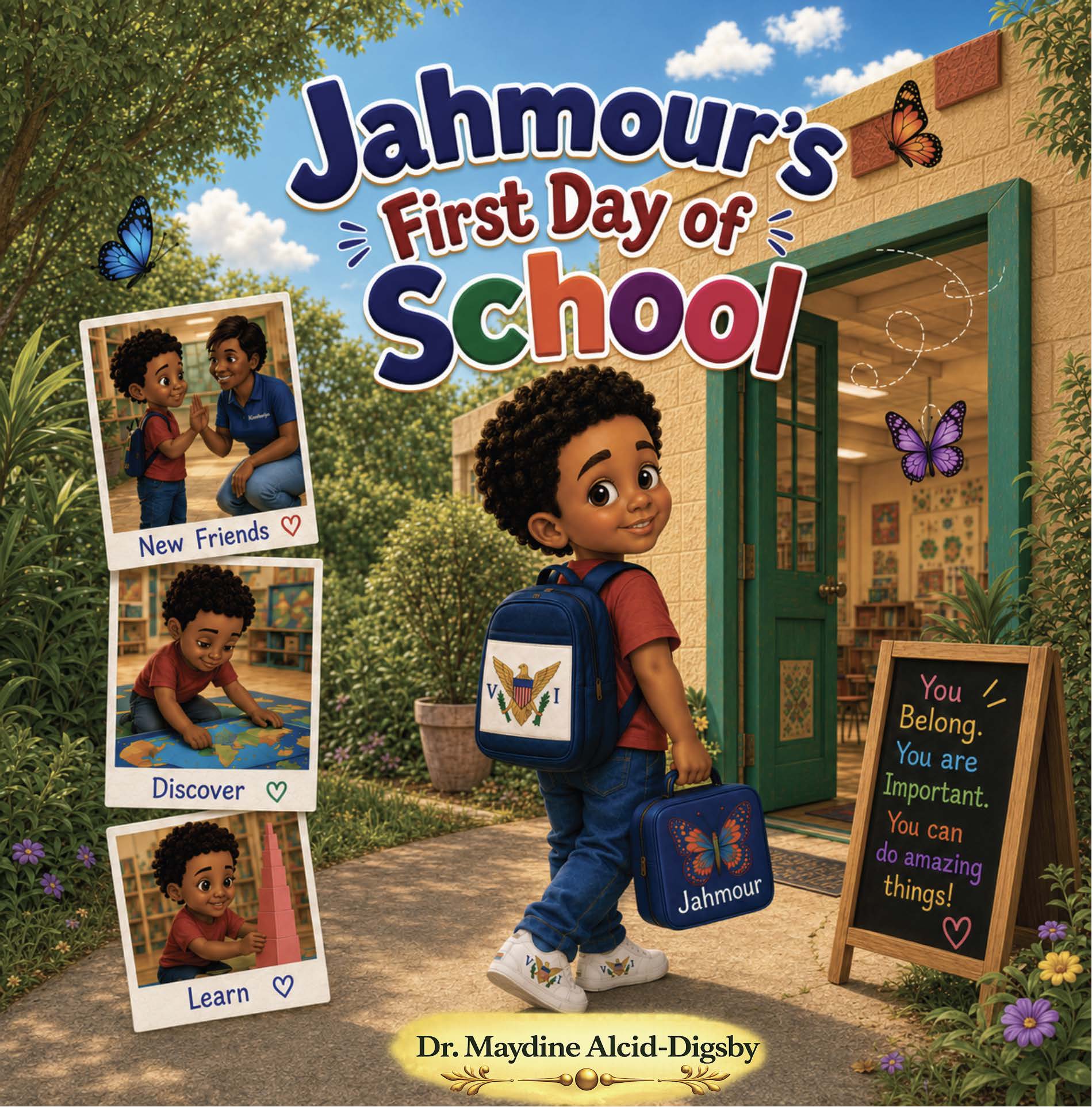 Cover of Jahmour's First Day of School by Dr. Maydine Alcid-Digsby