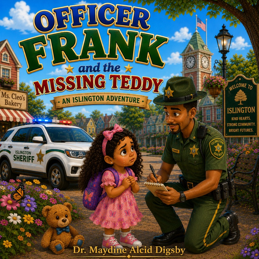 Cover of Officer Frank and the Missing Teddy by Dr. Maydine Alcid-Digsby