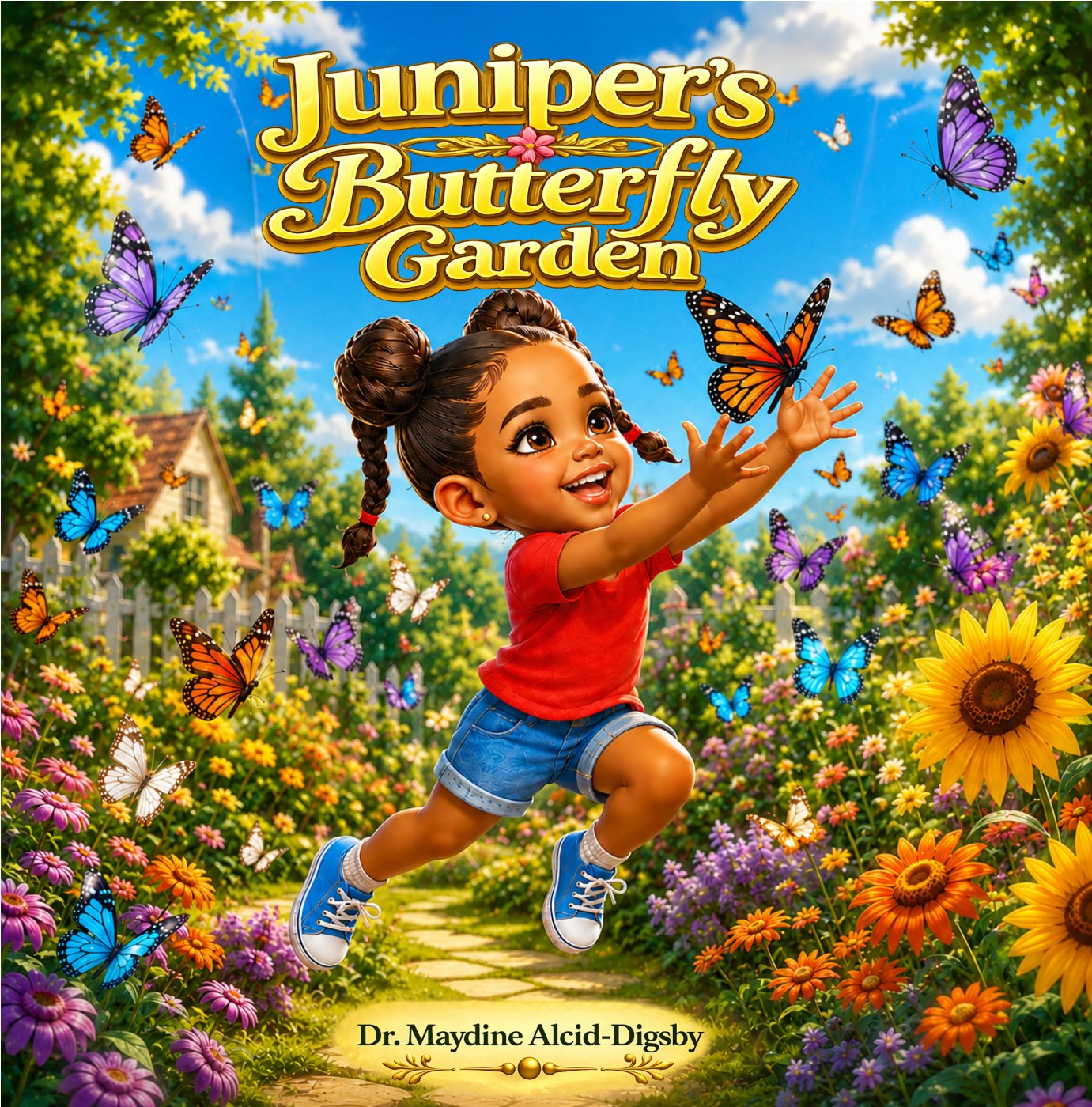 Cover of Juniper's Butterfly Garden by Dr. Maydine Alcid-Digsby